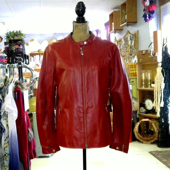 Hein Gericke Red Leather Jacket - Picture 1 of 10